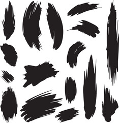Black brush strock set 