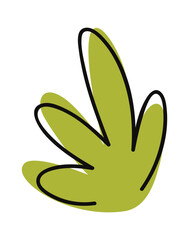 Grass bush hand drawn doodle