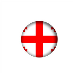Obraz premium Georgia flag in 3D sphere. Georgia flag logo illustration. Georgia flag icon.
