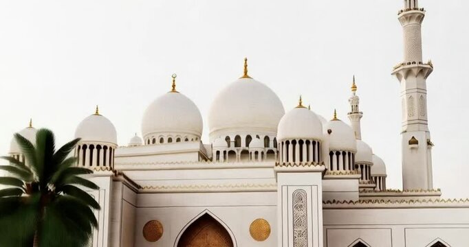 White mosque for Eid al Adha