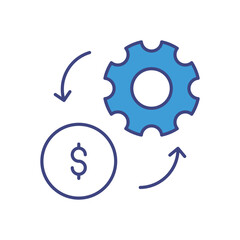 Financial Optimization Supplier vector icons stock illustration