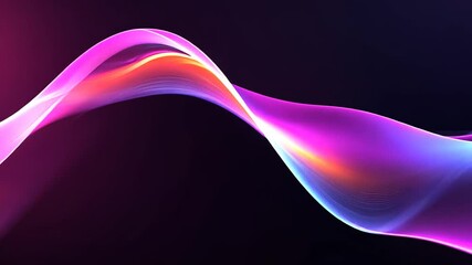 Abstract luminous wave motion background with vibrant gradient of colors animation - Powered by Adobe