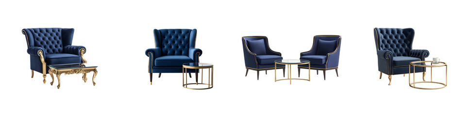 Fototapeta premium Luxurious and sophisticated living room furniture design