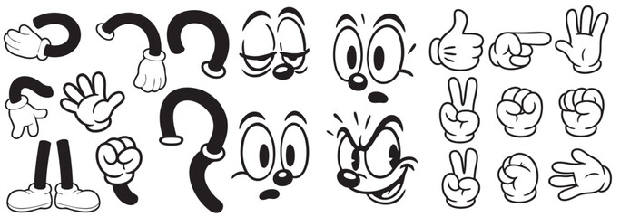 Retro Character Face Set