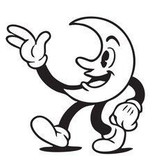 Retro  Moon Character