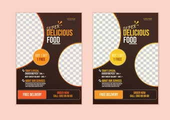 food and restaurant flyer design template,modern and creative design. restaurant flyer design layout.
