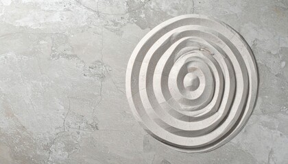 Abstract spiral design modern art gallery digital artwork minimalist environment top-down view conceptual creativity