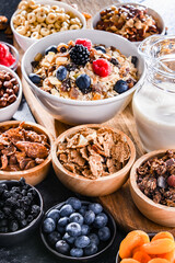 Breakfast cereal products and fresh fruits