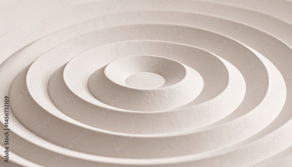 Poster creating dynamic spiral patterns in white paper art studio visual art minimalist environment top-dow