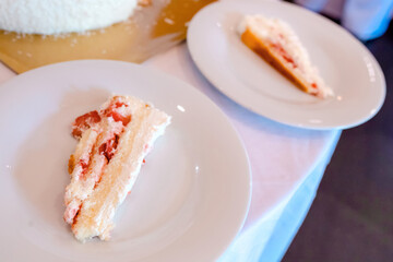 Large Communion Cake Served at First Holy Communion Celebration