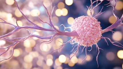 Nerve cell with a tumor