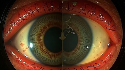 Schematic diagram of eye anatomy