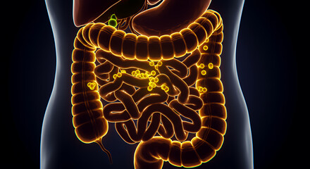 3D Visualization of Nutrient Absorption in the Human Intestines