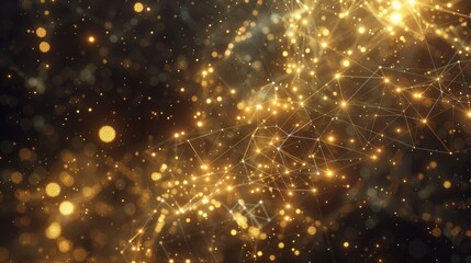 Obraz premium Discover a stunning abstract representation of ethereal nodes pulsating in a celestial expanse, creating a vibrant and dynamic visual of cosmic beauty and motion.