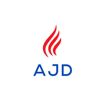 AJD logo design. Creative company name, headlines typography identity, trendy logotype. Vector illustration.