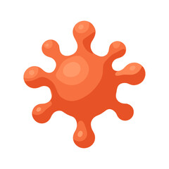 Orange virus icon symbol on white background