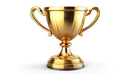 gold cup isolated on white