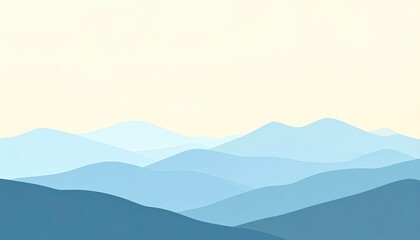 Serene mountain landscape tranquil nature scene digital illustration calm environment aerial perspective visual concept