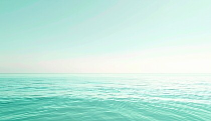 Obraz premium Calm waves lapping at tranquil shoreline ocean view minimalist landscape serene environment panoramic perspective coastal relaxation