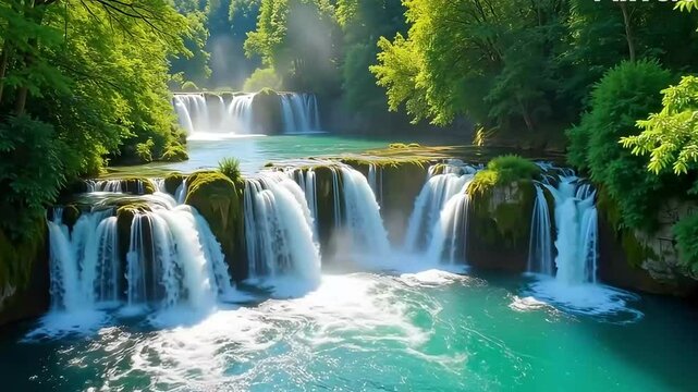 Skradinski Buk Waterfall Aerial View