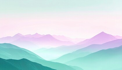 Obraz premium Serene mountain landscape nature exploration digital art tranquil environment aerial view scenic beauty