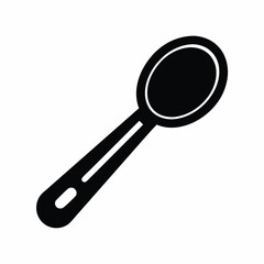 Spoon icon vector silhouette illustration isolated on white background