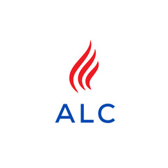 ALC logo design. Creative company name, headlines typography identity, trendy logotype. Vector illustration.