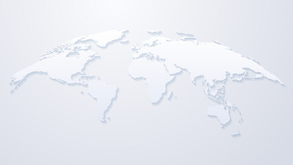 3D Globe World Map Template. 3D wolrd map Design for Education, Science, Web Presentations. Realistic Vector Illustration. 3D world map with realistic depth effect vector illustration. © King Designz