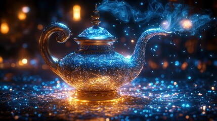 Enchanted golden teapot