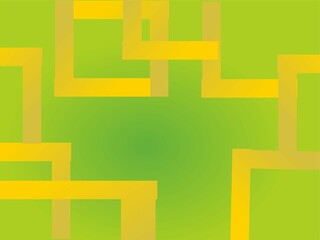 Abstract green background with yellow gradient rectangle
