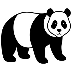 a panda silhouette on a white background, © MstShefali