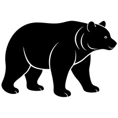 a bear silhouette on a white background,
