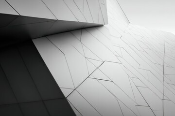 Modern Architectural Lines: An evocative study in minimalist design, where geometric forms and shadow interplay, creating a sleek and abstract composition of architectural detail. 