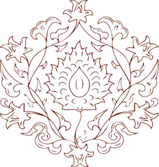 Beautiful flower art and mandala vector design