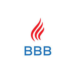 BBB logo design. Creative company name, headlines typography identity, trendy logotype. Vector illustration.