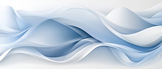 Fototapeta premium Abstract blue and white wave design with smooth flowing lines and elegant curves for modern backgrounds