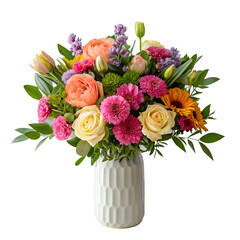 Obraz premium bouquet of flowers Isolated on transparent background