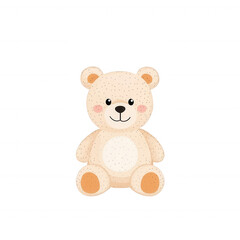 Fototapeta premium Cute and cuddly teddy bear with a friendly expression, perfect for children's rooms or as a gift. Ideal for decoration or playing, bringing joy to every child's heart.