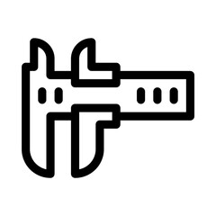 Icon of vernier caliper used for internal and external measurements