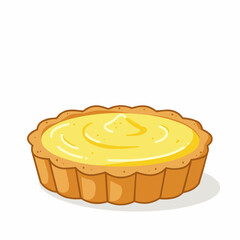 An illustration of a delicious pie with a crust edge and a filling visible