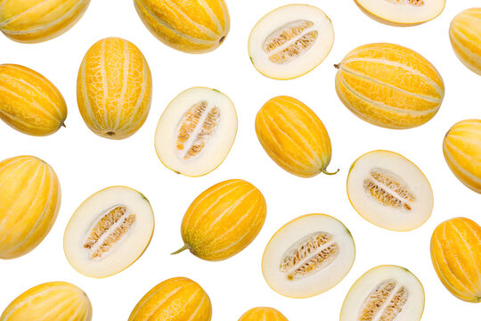 seamless background with yellow melon chamoe