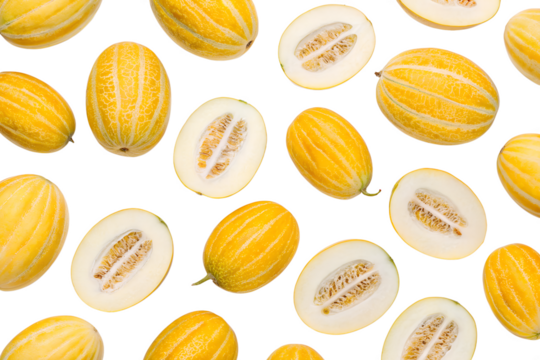 seamless background with yellow melon chamoe