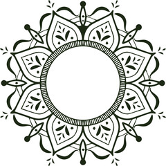 Beautiful flower art and mandala vector design
