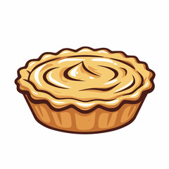 A delicious pie with a golden crust and filling. Swirls add a handmade touch