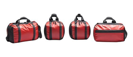 Duffel Bags Against Transparent Background