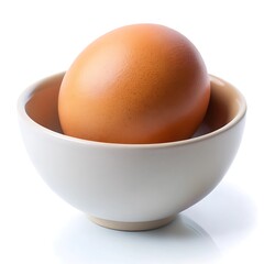 Bowl chicken egg isolated on white background