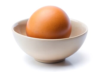 Bowl chicken egg isolated on white background