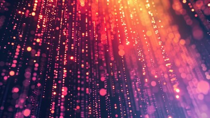 Obraz premium Abstract digital shape or line and technological cyber style particle design connect in surreal electronic shape designing. High tech scenery express mysterious pattern perfect for wallpaper. AIG53.