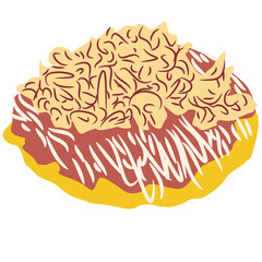 Okonomiyaki Traditional Japanese Food
