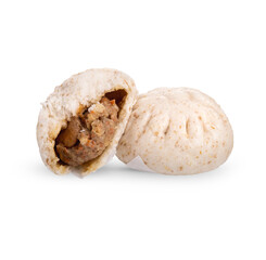 Minced Pork Buns isolated on white background